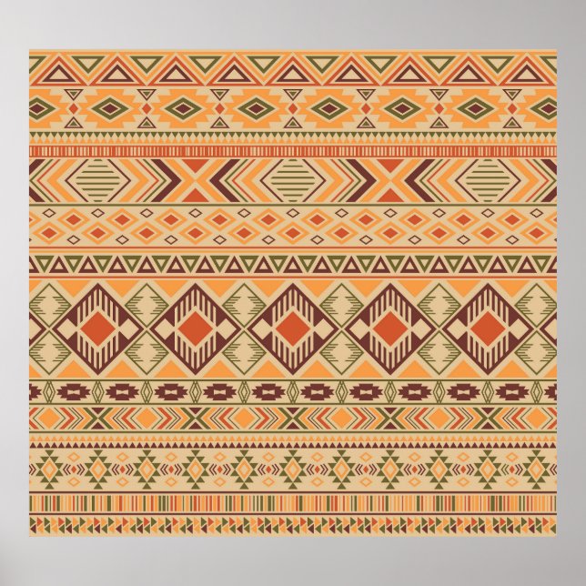 Affiche Indien péruvien : Tribal Geometry Seamless (Devant)