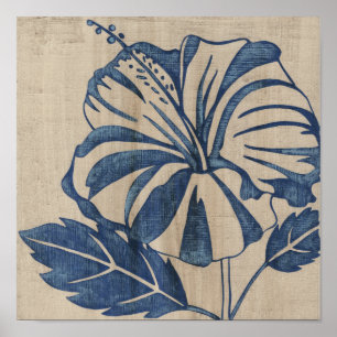 Affiche Indigo Hibiscus