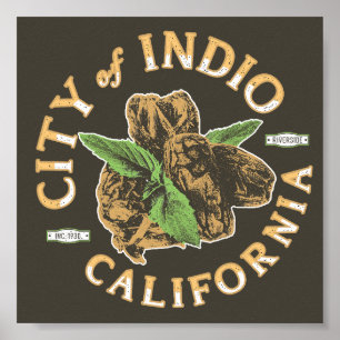 AFFICHE INDIO RIVERSIDE CALIFORNIE VINTAGE - PALM DE DATE