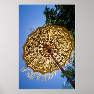Affiche Indonésie, Bali   Temple parapluie