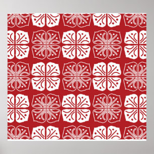 Affiche Indonésien Batik Kawung Gurda Design