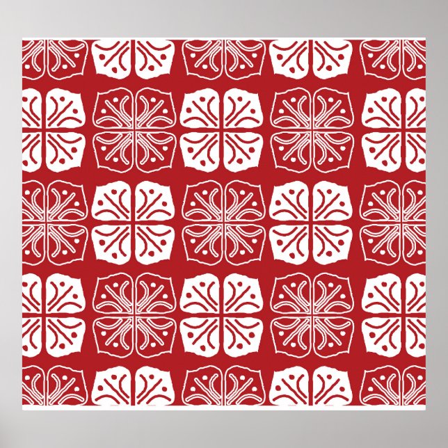 Affiche Indonésien Batik Kawung Gurda Design (Devant)