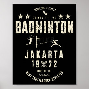 Affiche Indonésie's Finest Competition Dminton Vintage 197