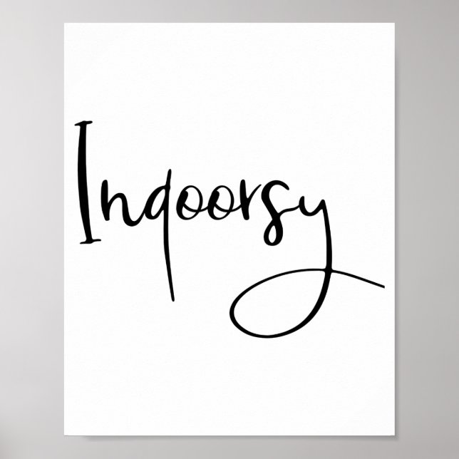 Affiche Indoorsy Script Funny  (Devant)