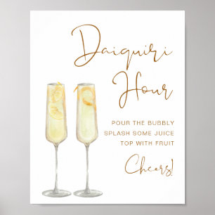 Affiche INE Boho Brûlé Orange Bridal Daiquiri Heure