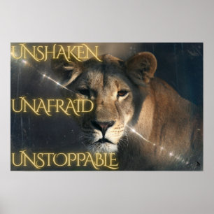 Affiche Inébranlable. Intrépide. Inarrêtable.