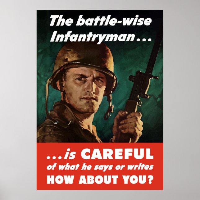 Affiche Infantryman Fait Attention À Ce Qu'Il Dit (Devant)