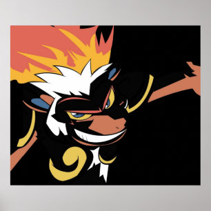Affiche Infernape dans l'obscurité