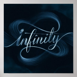 Affiche Infinité - Calligraphie anglaise