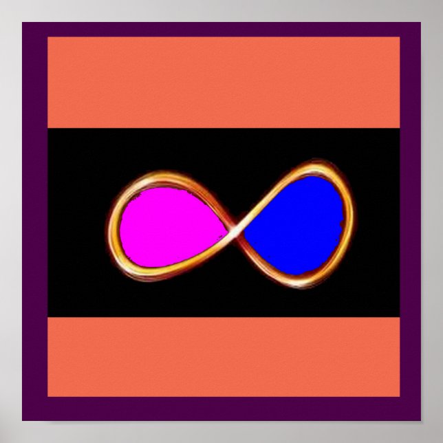 Affiche INFINITION VRAI AMOUR cosmos mathématiques science (Devant)