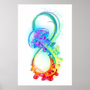 Affiche Infinity avec Rainbow Jellyfish
