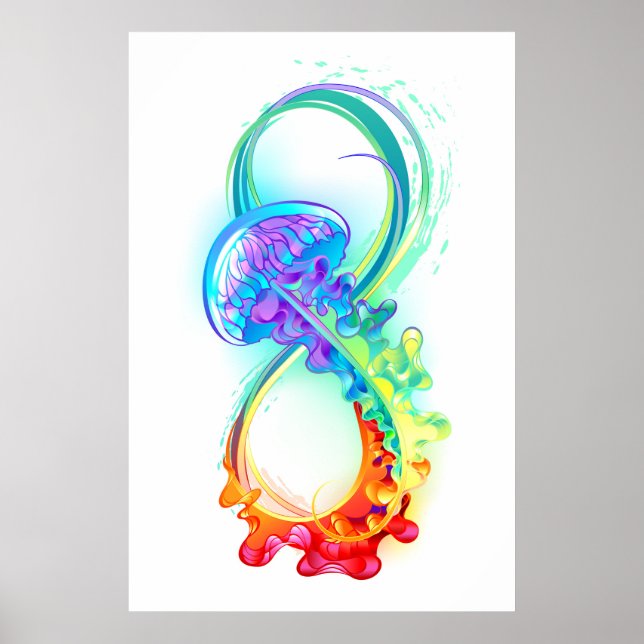 Affiche Infinity avec Rainbow Jellyfish (Devant)
