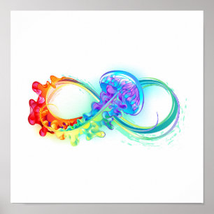 Affiche Infinity avec Rainbow Jellyfish