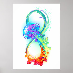 Affiche Infinity avec Rainbow Jellyfish