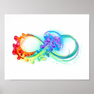 Affiche Infinity avec Rainbow Jellyfish