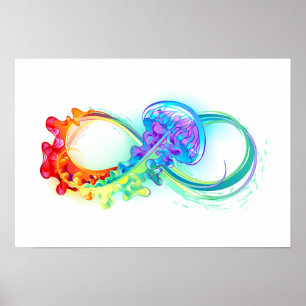 Affiche Infinity avec Rainbow Jellyfish