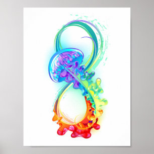 Affiche Infinity avec Rainbow Jellyfish