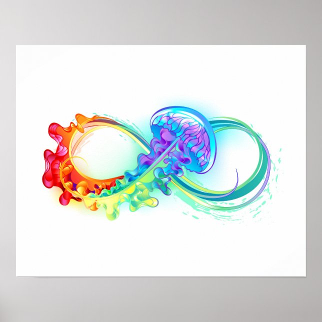 Affiche Infinity avec Rainbow Jellyfish (Devant)