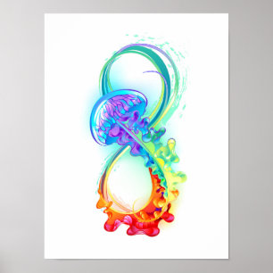 Affiche Infinity avec Rainbow Jellyfish