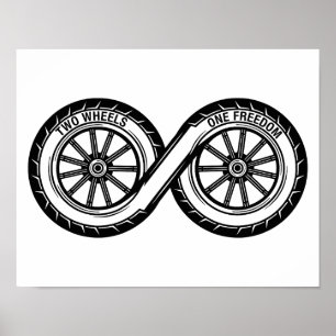 Affiche Infinity Deux Roues Liberté