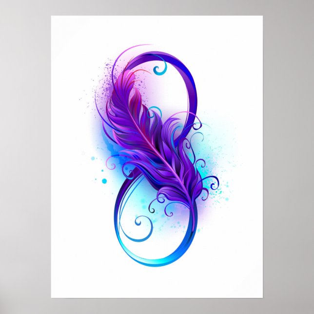 Affiche Infinity with purple feather (Devant)
