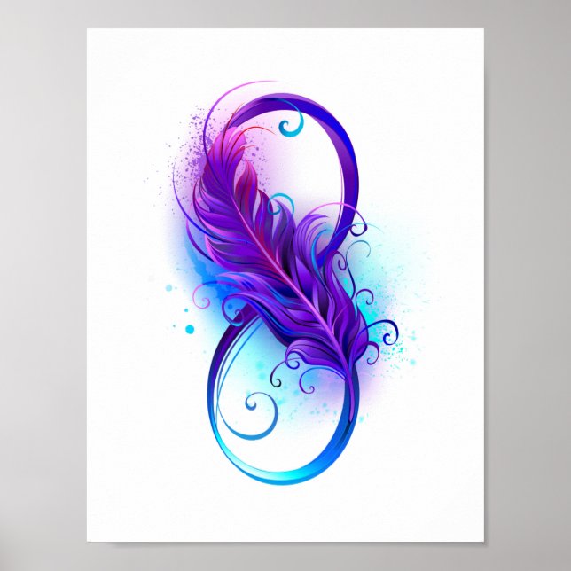 Affiche Infinity with purple feather (Devant)