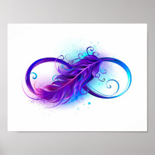 Affiche Infinity with purple feather