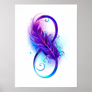 Affiche Infinity with purple feather