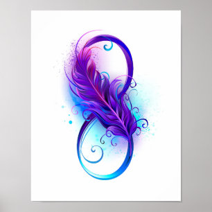 Affiche Infinity with purple feather