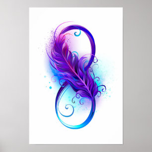 Affiche Infinity with purple feather