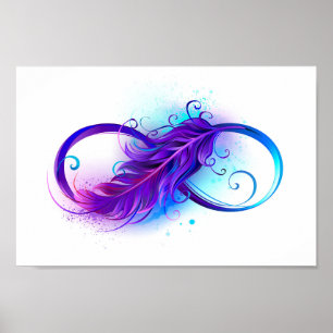 Affiche Infinity with purple feather