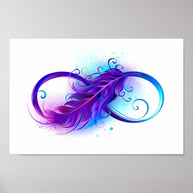 Affiche Infinity with purple feather (Devant)