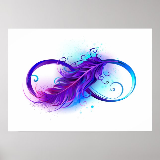 Affiche Infinity with purple feather (Devant)