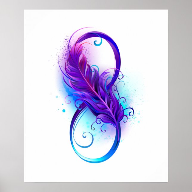 Affiche Infinity with purple feather (Devant)