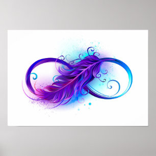 Affiche Infinity with purple feather