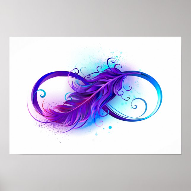 Affiche Infinity with purple feather (Devant)