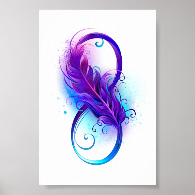 Affiche Infinity with purple feather (Devant)