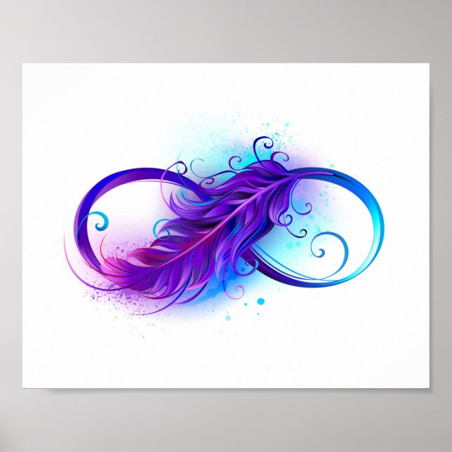 Affiche Infinity with purple feather (Devant)