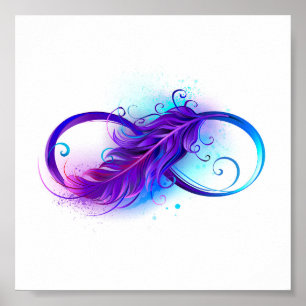 Affiche Infinity with Purple Feather