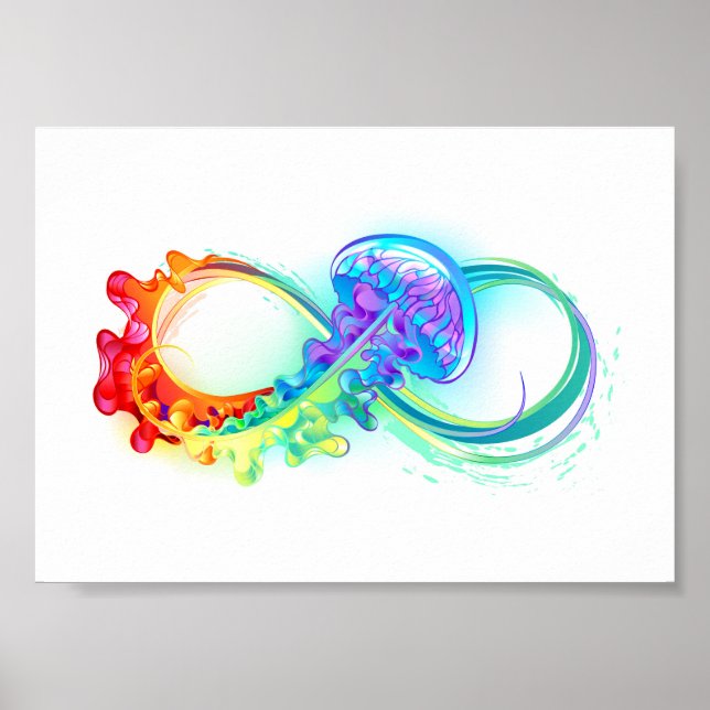 Affiche Infinity with Rainbow Jellyfish (Devant)