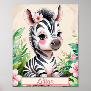 Affiche Infirmière à thème de la jungle féminine personnal