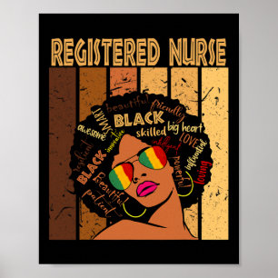 Affiche Infirmière Afro-Africaine-Américaine Mois de l'his