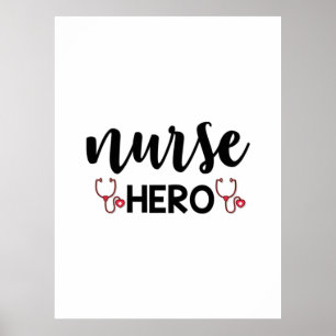 Affiche Infirmière Cadeau Infirmière Héros