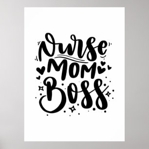 Affiche Infirmière Cadeau Infirmière Maman Chef
