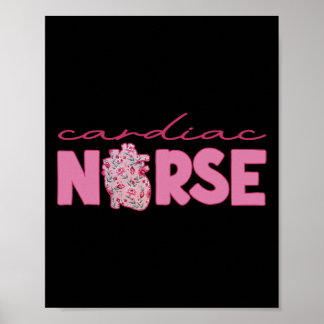 Affiche Infirmière cardiaque Saint-Valentin Cardiologie de