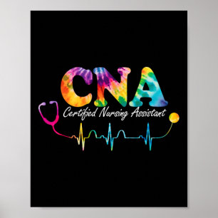 Affiche Infirmière certifiée Istant Tie Dye Cna Infirmière