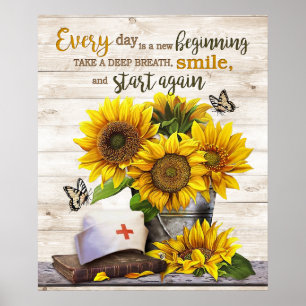 Affiche Infirmière Chaque Jour Est Un Nouveau Début Motiva