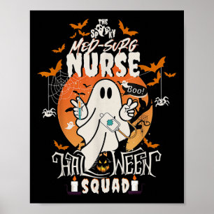 Affiche Infirmière chirurgicale Médicale éffrayante Hallow