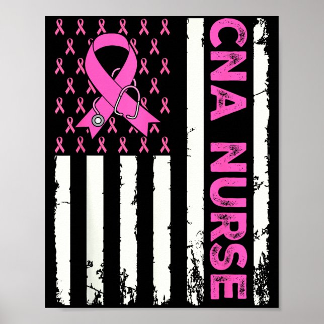 Affiche Infirmière CNA Drapeau Américain Sensibilisation a (Devant)