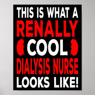 Affiche Infirmière cool Dialyse Et Technicienne Dialyse